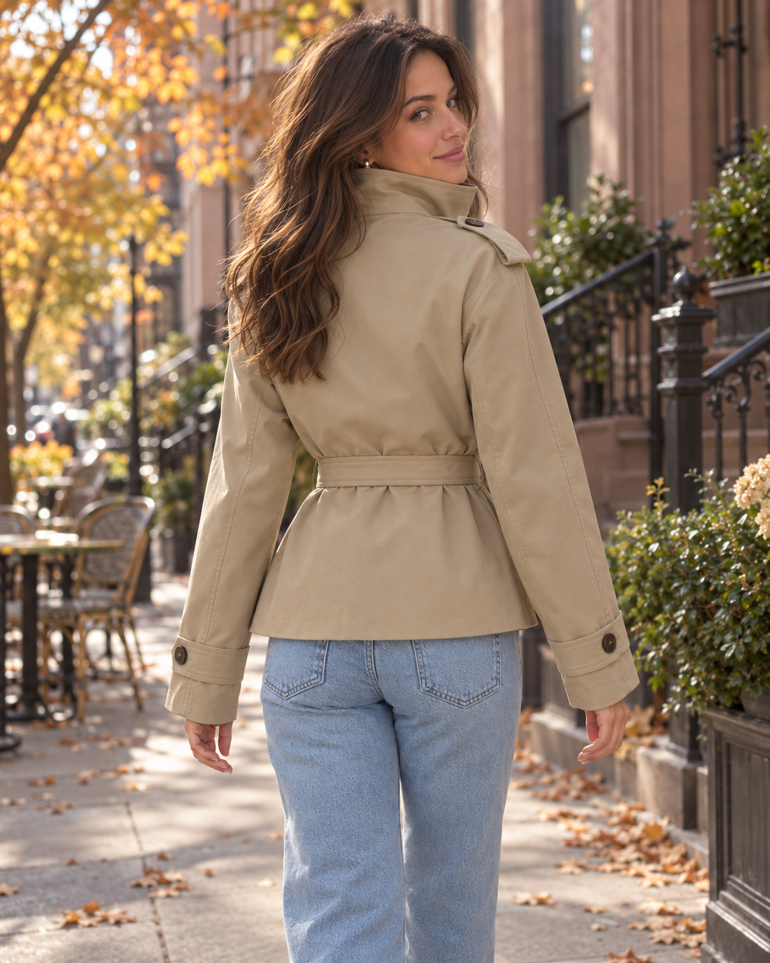 Sloane Cropped Trench Jacket