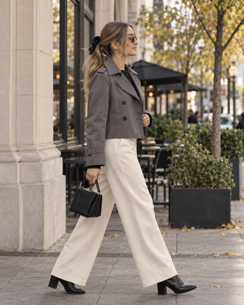Avery Cropped Trench Jacket