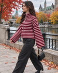 Marlowe Striped Zip Knit