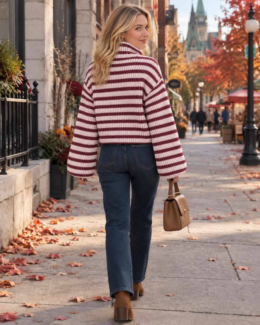 Marlowe Striped Zip Knit